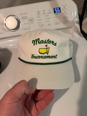 Masters Tournament Embroidered Polo Cap - White & Green